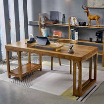 American modern minimalist home desk loft book room writing desk Desk Desktop Solid Wood Light Extravagant Desk