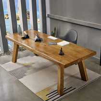 Solid Wood Desk Brief Modern Boss Table Home Bench Table Loft Desktop Computer Desk Light Extravagant Desk