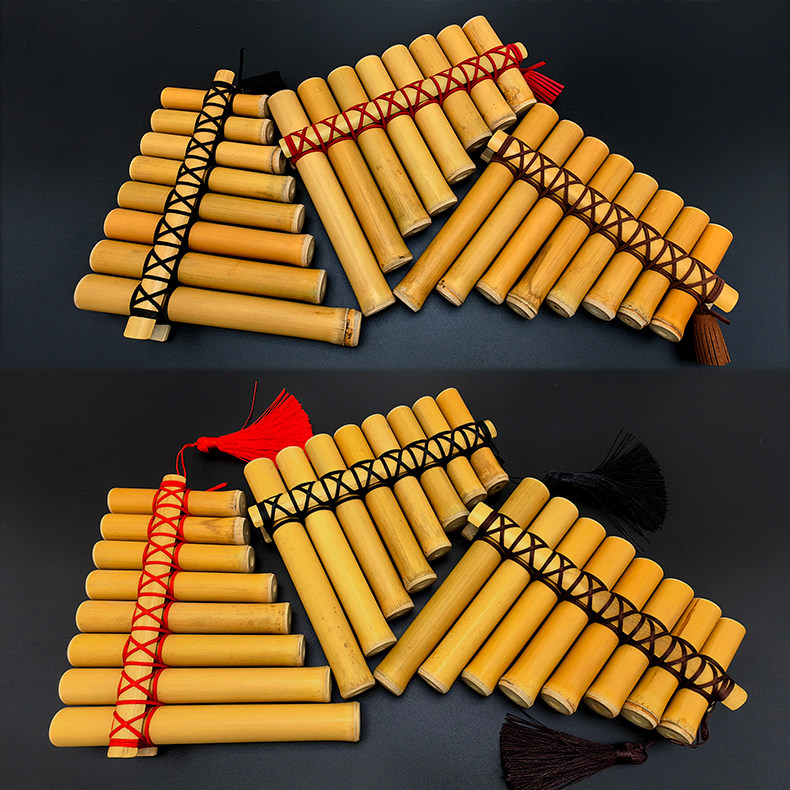 悠悠8管箭竹排箫:天然原生态乐器,儿童成人皆宜的手工自制音乐礼物-箫-淘宝百科网