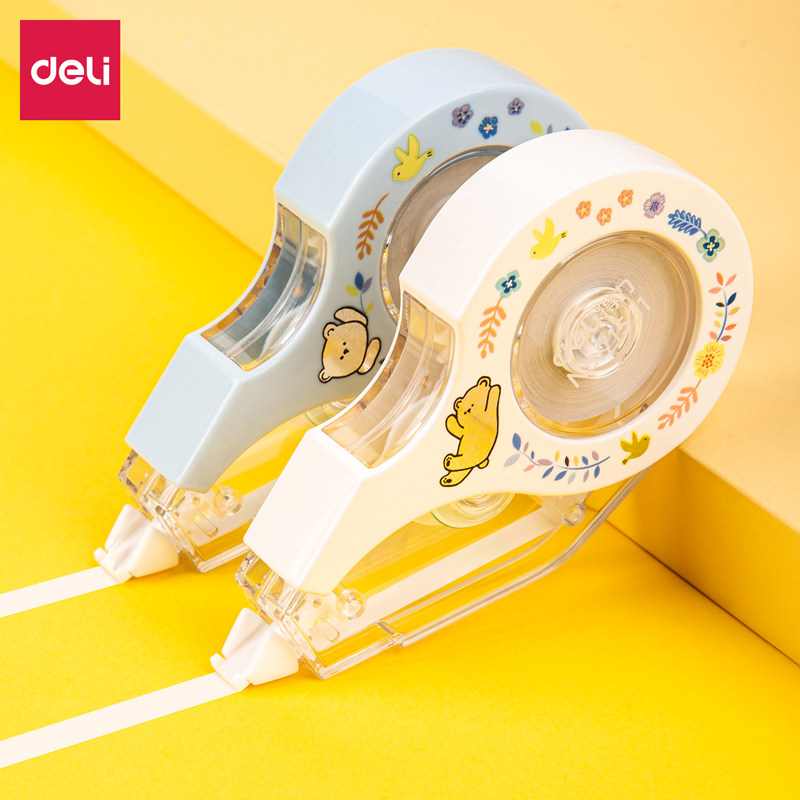 Powerful correction with cute girl girl student with graffiti with cute cartoon girl large capacity junior high school students multi-function small portable mini reword tape correction with cute girl heart