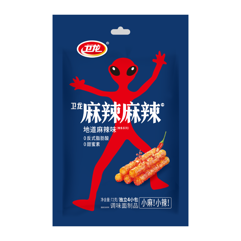 【到手1元】卫龙麻辣麻辣72g辣条网红零食