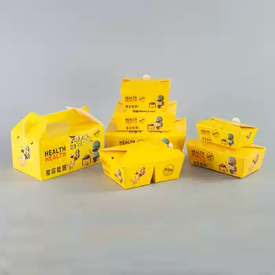 Fried chicken packing box, fries box, burger box, chicken popcorn, chicken nuggets, chicken wings, greaseproof paper bag, burger paper egg tart box