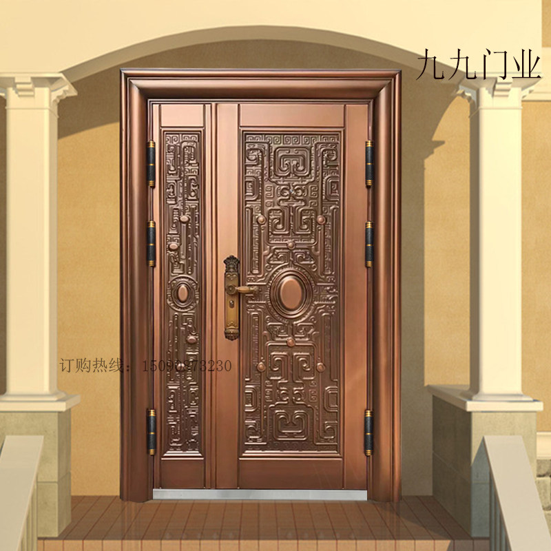 Security door Class-A primary-secondary door single door imitation copper door safety door into the door entrance door to the door of the door can be customised 