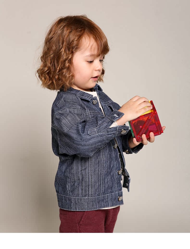 Áo khoác nỉ trẻ em denim bé trai 2019 xuân hè mới 3 tuổi trẻ em mặc áo trẻ em 3 - Áo khoác áo phao cho bé trai