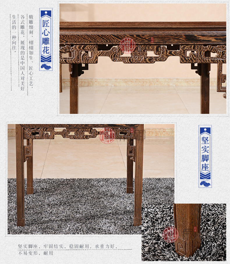 Bàn ăn và ghế gỗ nguyên khối kết hợp 4 người Nội thất cánh gà bằng gỗ Tám bàn bất tử Bộ năm món Bộ bàn ăn bằng gỗ gụ đặc biệt Bàn ăn bằng gỗ gụ - Bộ đồ nội thất giường thông minh