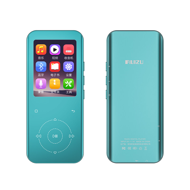 Ruizu D55 External Bluetooth Mp3 Touch Screen Mp4 Player Student Version Portable Music Player for Reading Novels, Specially Designed for High School Students