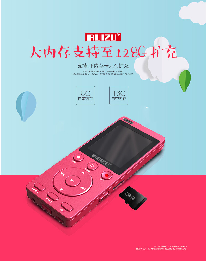 Sharp K11 mp3 mp4 Nghe tiếng Anh Trình nghe tiếng Anh Sinh viên lặp lại Hỗ trợ ghi âm bằng giọng nói A-B lặp lại phát lại 8 cấp tốc độ biến đổi thẻ Walkman chèn MP5 - Máy nghe nhạc mp3 máy nghe nhạc sony a55