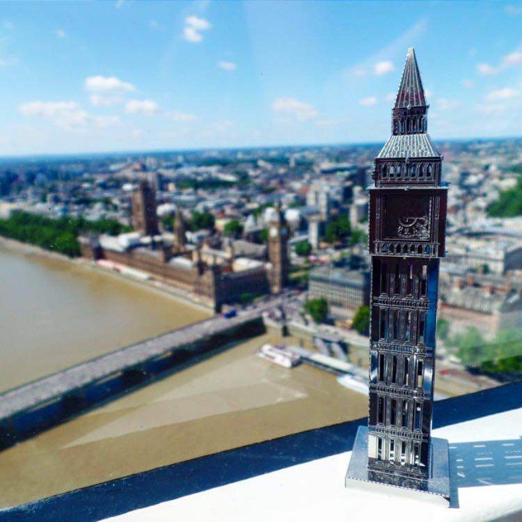 Love Parquet All-metal Diy Building Assembly Model 3D Mini Solid Puzzle Big Ben Punch Crown-Taobao