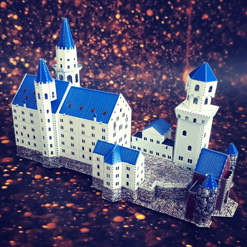 Love Parquet All Metal Stainless Steel DIY Assembly Model 3D Mini Solid Puzzle Color New Skygoose Castle Crown