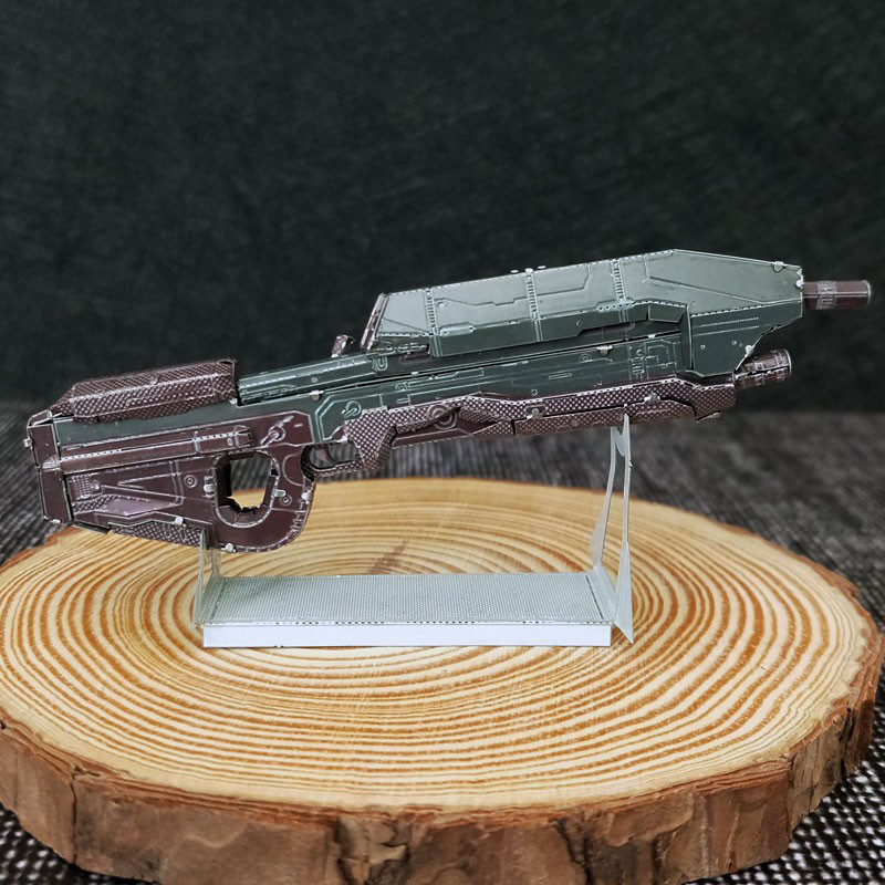 Love Parquet Metal DIY Assembly Model 3D Solid Nanojigsaw Light Wheels HALO Color Assault Rifle Sprint Crown-Taobao