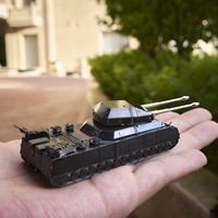 Цельнометаллическая трехмерная головоломка, конструктор, танк, DIY, в 3d формате