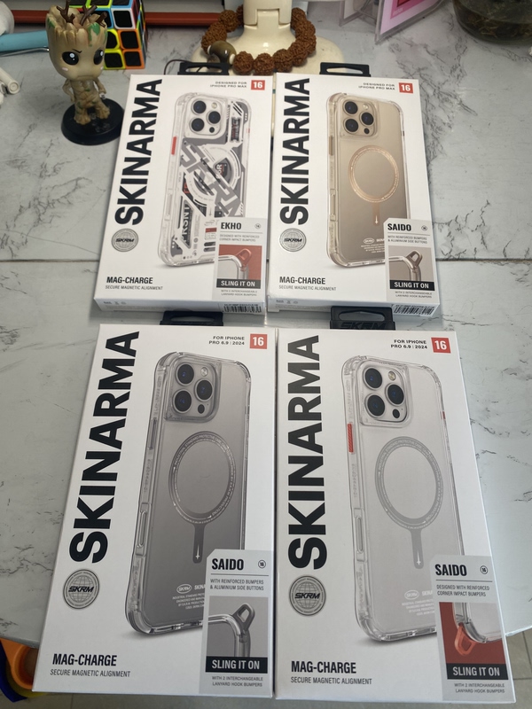 Authentic Trendy Brand Skinarma Apple 16Pro/Pm Magnetic Airbag Anti-Fall Phone Case