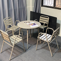 Outdoor simple leisure tables and chairs aluminum alloy water-resistant chairs to negotiate table and chair combination open-air courtyard balcony