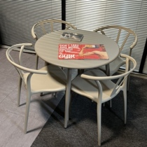 Outdoor tables and chairs combined Nordic Network Red courtyard garden leisure balcony outdoor milk tea coffee shop plastic backing chair