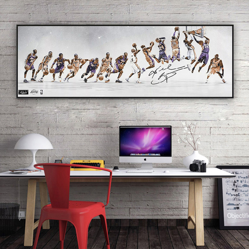 nba cobbie hanging drawing room decoration painting sofa background wall James room bedroom star poster with frame drawing