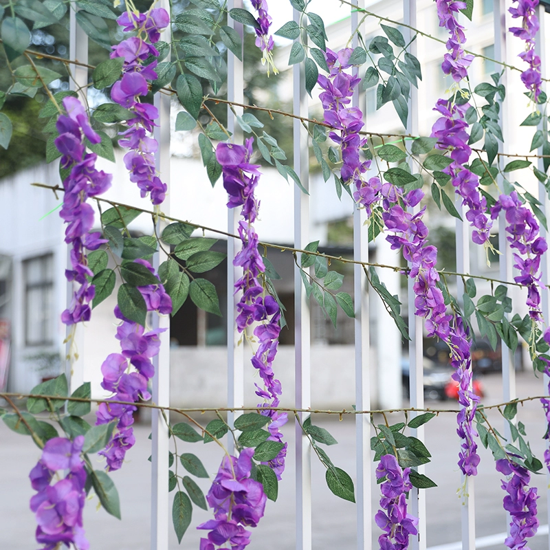 Mô phỏng giả hoa wisteria mây trang trí ống cống chặn nhựa xanh cây nho dải điều hòa không khí quanh co lá xanh - Hoa nhân tạo / Cây / Trái cây