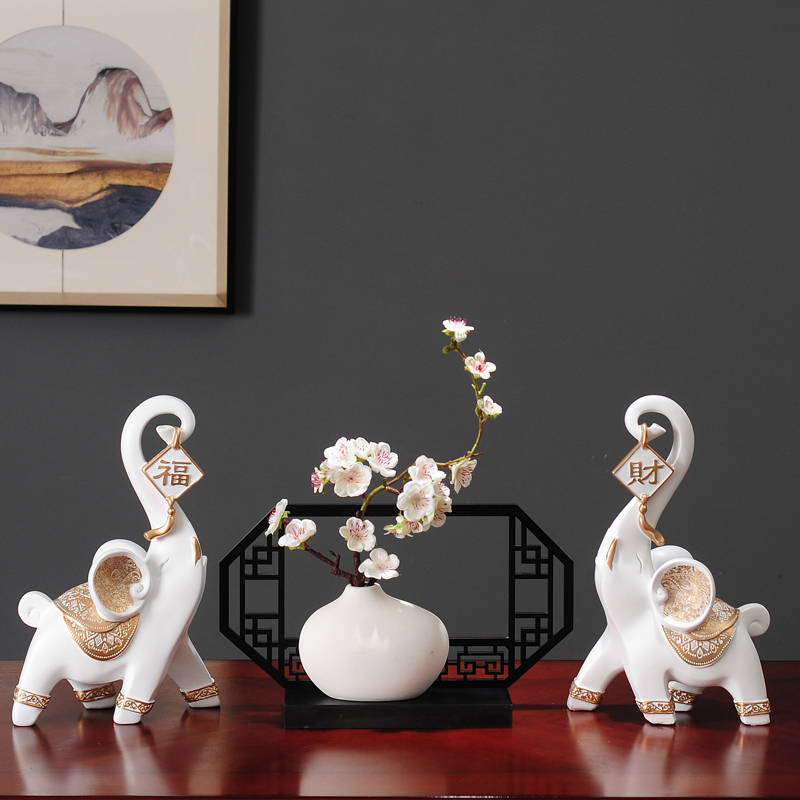 New Chinese Room Ancient Wind Swing Piece Home Wine Cabinet Decoration Living Room Genguan Creative Modern TV Cabinet Small Furnishing