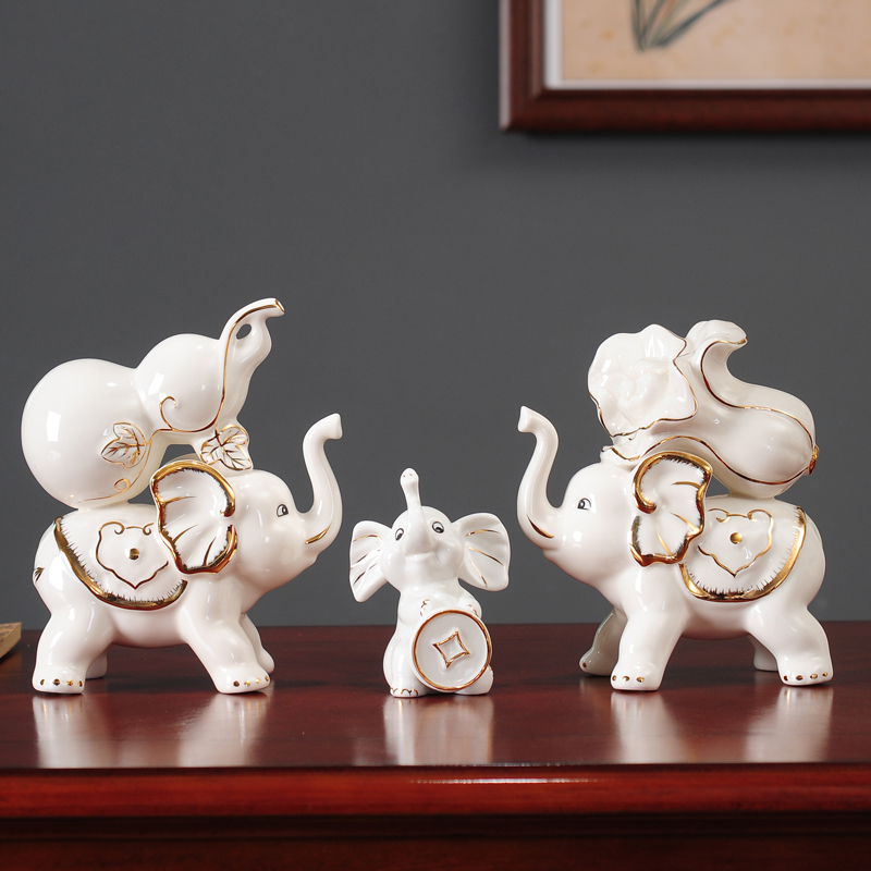 New Chinese Elephant Indoor Bedroom room Swing Piece Xuanguan Bookshelf Creative Soft Decorative Wine Cabinet Modern Little Furnishing-Taobao