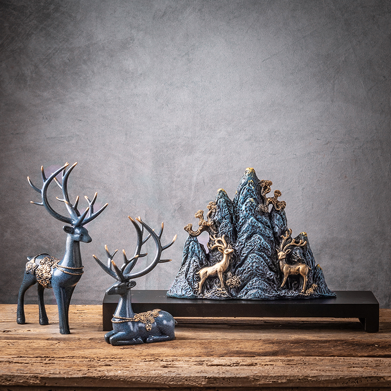 New Chinese Modern Desktop Tea Room Decorations Office Fake Mountain Swing Piece Book House Bogu Frame Zen creative furnishing