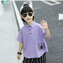 Childrens clothing boys and boys summer suit 2020 new summer summer big children handsome foreign style Korean version of tide clothes