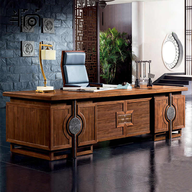 New Chinese desk chair mix boss table chairman Soliku large ball office furniture