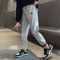 Girl Grey Sports Pants Spring Autumn New CUHK Tong Pants Spring Children High Waist Casual Long Pants Tide