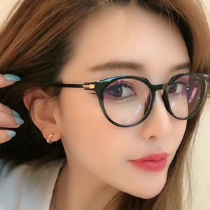 防辐射眼镜女平光镜大框男无度数防蓝光手机电脑眼镜框个性网红款