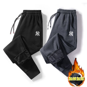 男士加绒休闲裤加厚裤子束脚裤运动裤男裤