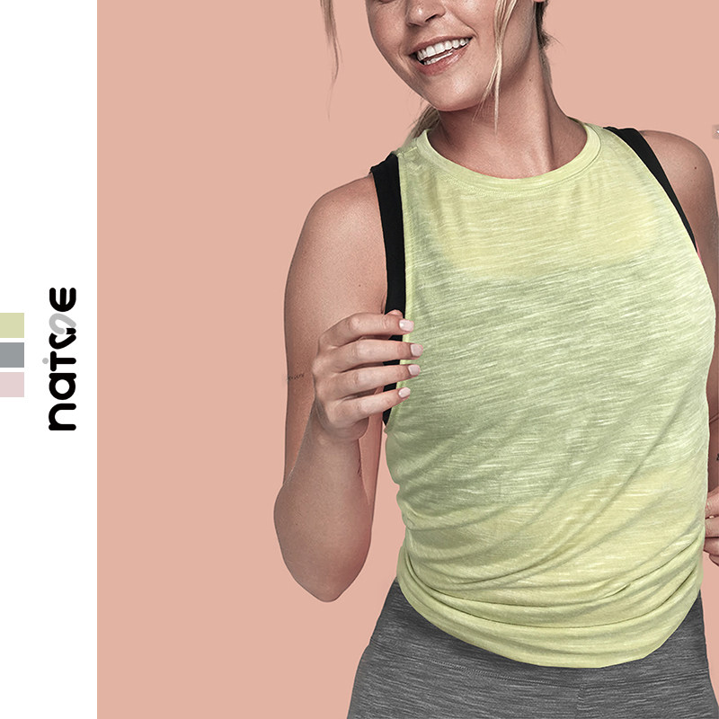 Fitness - fitness vest shirt loose exercise sleeveless T - shirt dry fitness vest yoga vest cover breathable thin