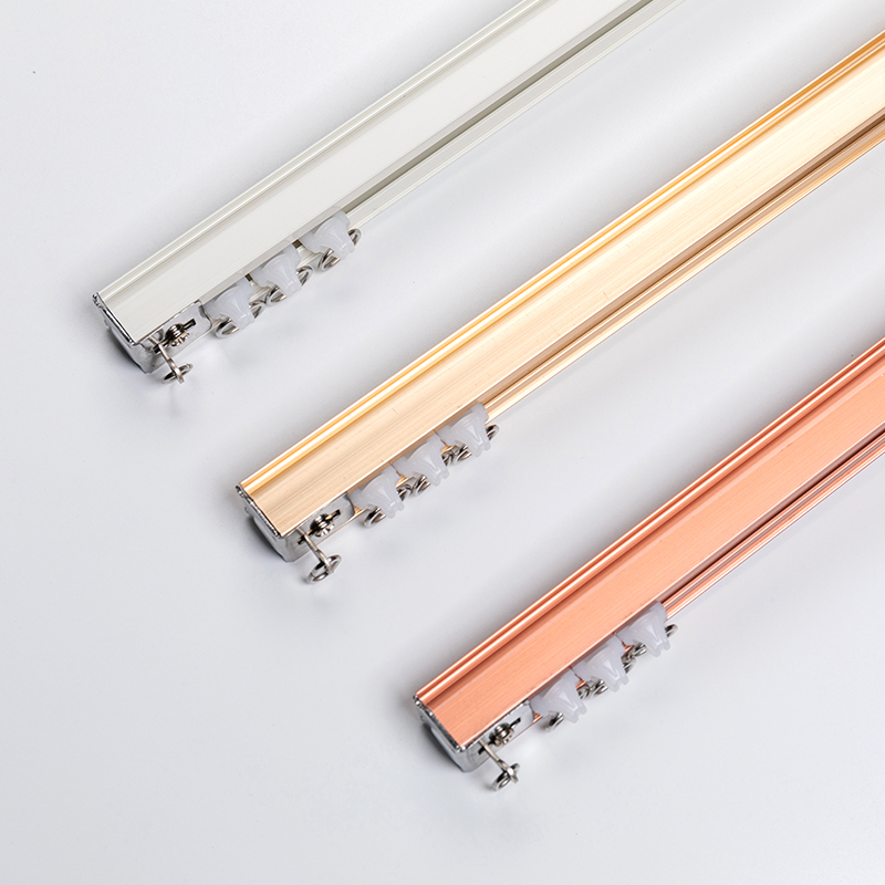 Curtain screen curtain with silent space aluminum alloy pulley track High load-bearing accessories single and double straight rail