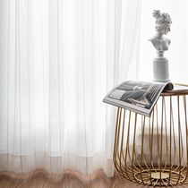 Girl heart fairy full of air Nordic window screen curtain wrinkle craft White yarn balcony living room window bedroom partition curtain