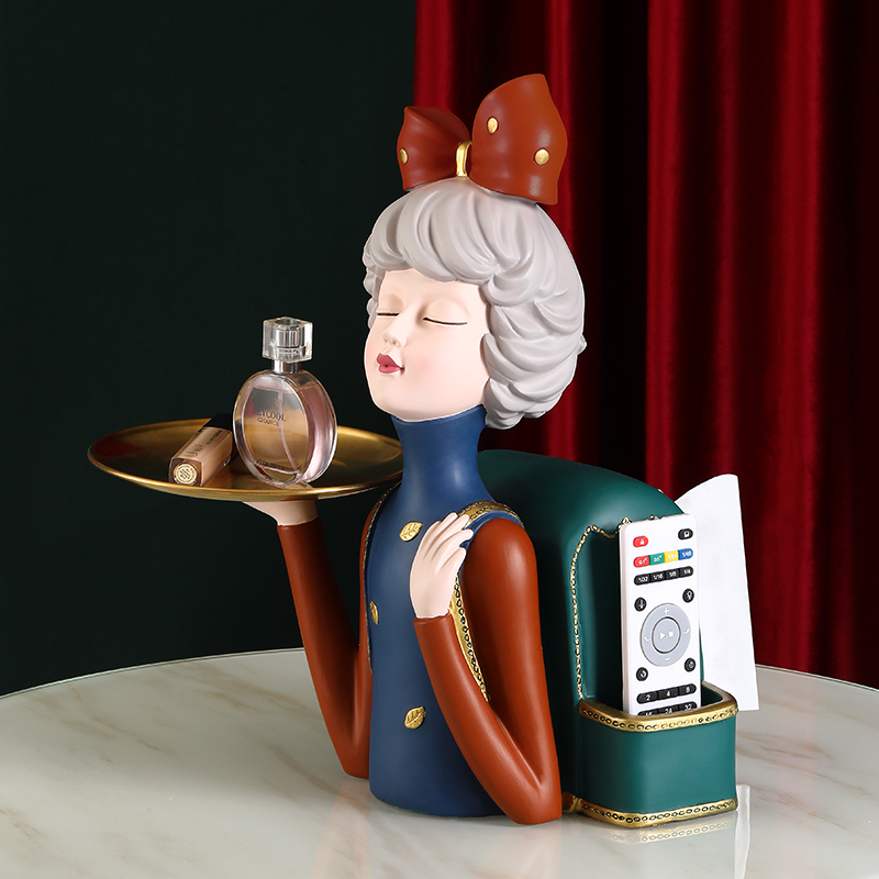 Shoulder Bag Tissue Box Swing Piece Bubble Girl Light Lavish Home Living Room Tea Table Xuanguan Sanitary Paper Tray Adornment