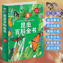 Insect encyclopedia Pinyin hardcover edition Students extracurricular recommended reading books Department 3-6-9 years old childrens science encyclopedia First and second grade primary school students extracurricular books Insect beetles Popular science books Zhuyin edition 100000