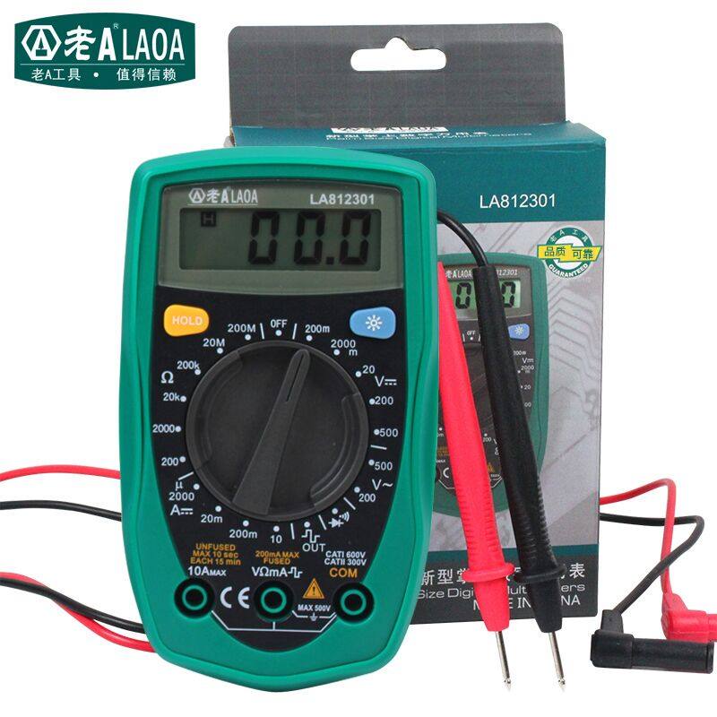 Old a Handheld Digital Multimeter, Digital Display Automotive Multimeter, Small Pocket-Sized Electric Meter, Universal Meter, Clamp Meter