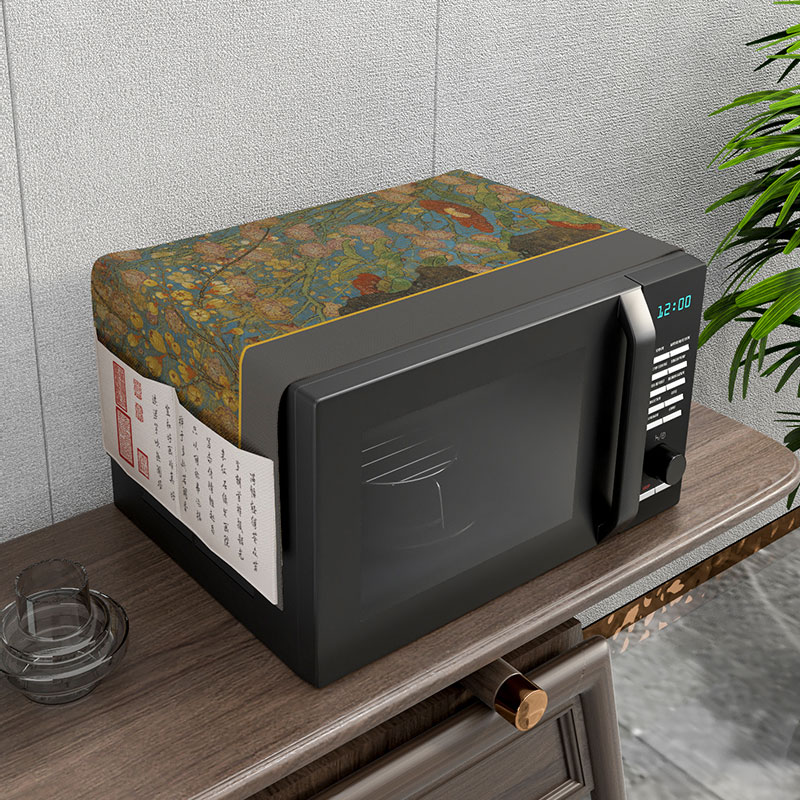 2022 new products microwave cover full automatic small oven cover New Chinese style waterproof and dust-proof cover towels