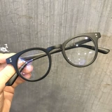 Корейская версия маленькой круглой кадры матовой черной сырой очки полки