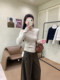 Korean-Style Halter Neck One-Shoulder Slim-Fit Knit Sweater for Women, Autumn and Winter Design, Off-Shoulder Base Sweater, Soft and Cozy Inner Wear Top