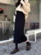 Autumn and Winter French Retro Slit Knit Skirt Women's High-End Elegant Slimming Woolen High-Waisted Hip-Hugging Long Skirt