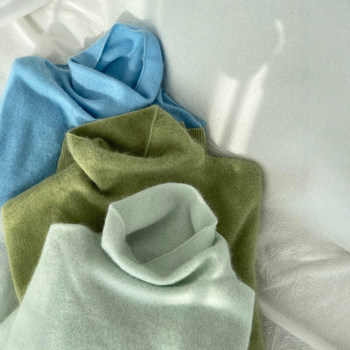 Korean-Style Mint Green Turtleneck Knit Sweater for Women, Winter Base Layer Dopamine Sweater, Soft and Cozy Outerwear