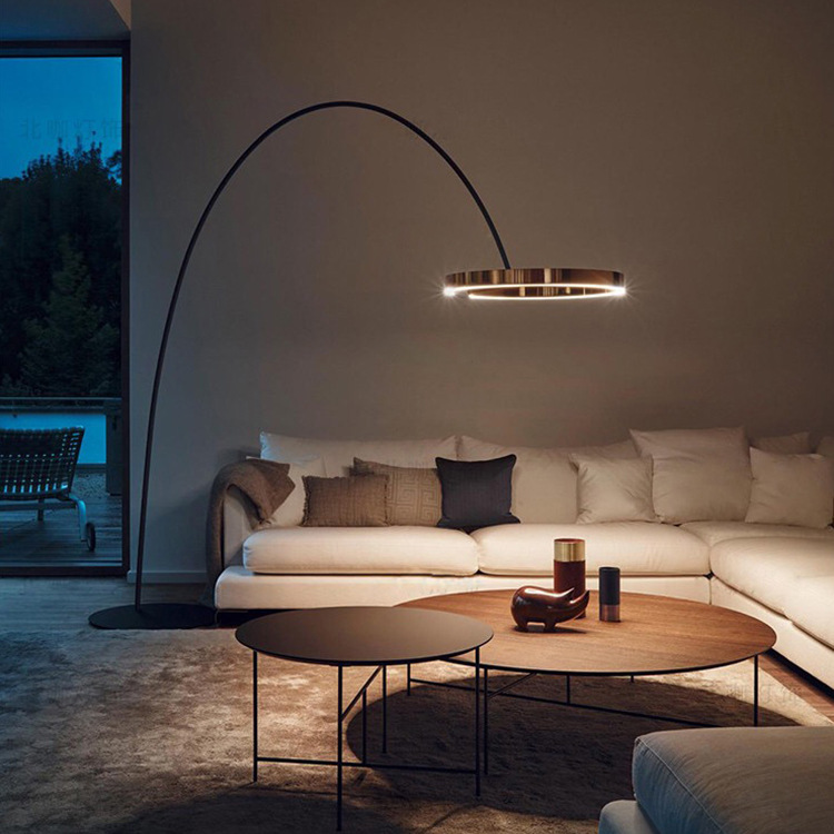Post-modern art creative light luxury high-end designer Nordic minimalist home living room sofa fishing lamp floor lamp