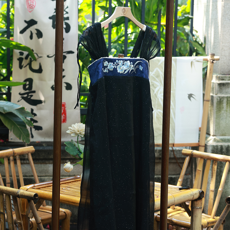 Tingyue Xiaozhu【Nocturne】Original Women's Autumn Loose Slimming Breathable Dress, Chinese Style New Chinese Style, Not Hanfu Tingyue Xiaozhu【Nocturne】Original Women's Autumn Loose Slimming Breathable Dress, Chinese Style New Chinese Style, Not Hanfu