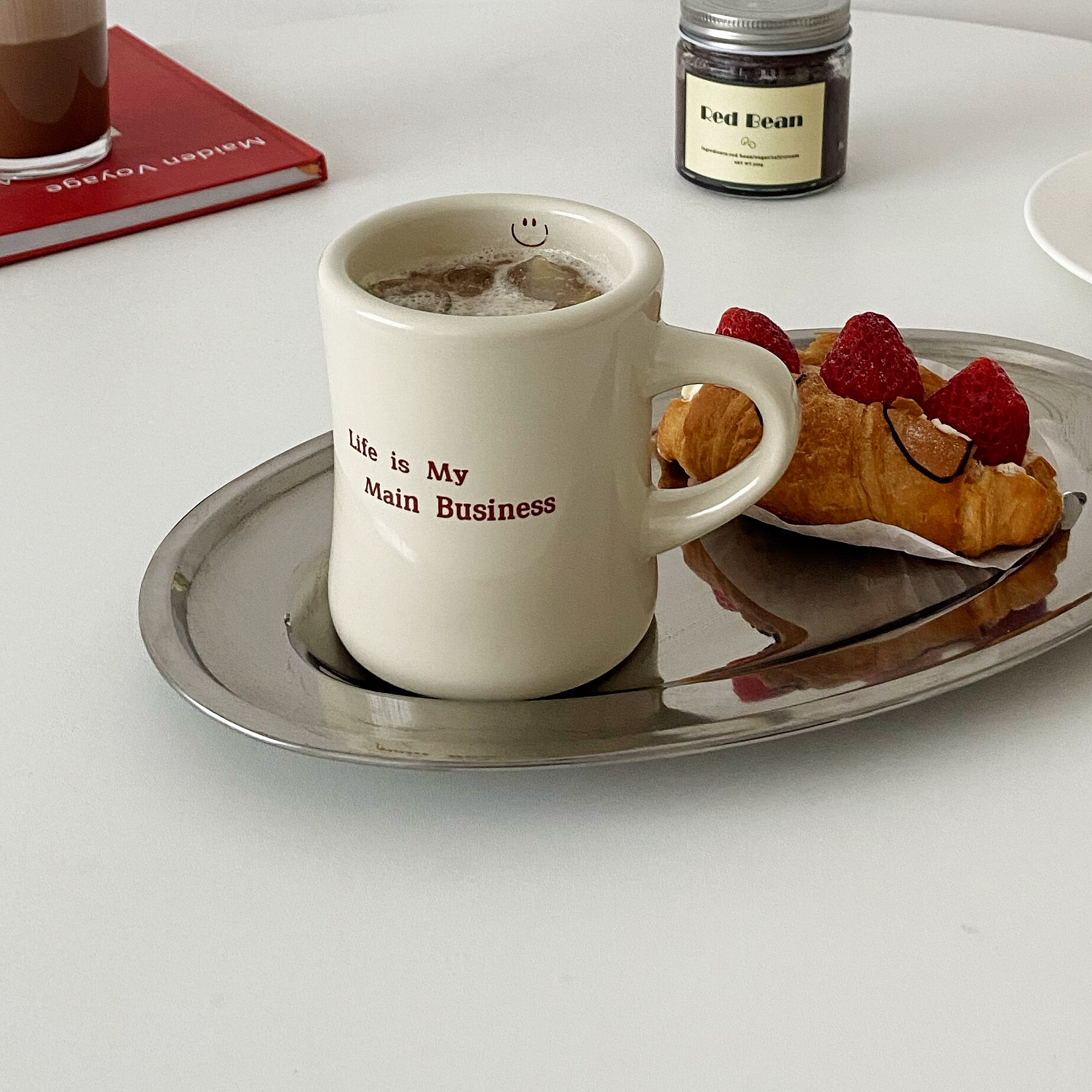 {My main business is life}Incisor grandma original ins wind waist mug coffee cup ceramic milk cup