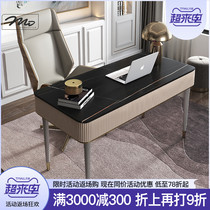  Light luxury rock board desk and chair combination Simple modern study desk and chair combination Villa bedroom writing computer desk