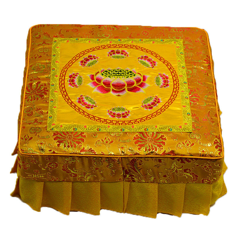 Lotus worship stool cover kneeling cushion cover temple worship Buddha stool cover household kneeling stool cushion cover