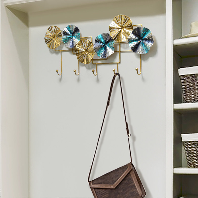 Creative Metal Storage Rack Hanger Hook Multifunctional Coat Storage Artifact Entrance Bedroom Home Wall Hanging Shelf