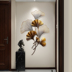 Hoa lá cành bằng sắt treo tường, đồ trang trí phòng khách sáng tạo Đồ trang trí tổng hợp