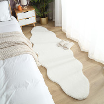White Girl Carpet Room Bedroom Bedside Bed Tail Length Plush Imitation Rabbit Hair Thickening of Cat Sensation Cushion s Wind