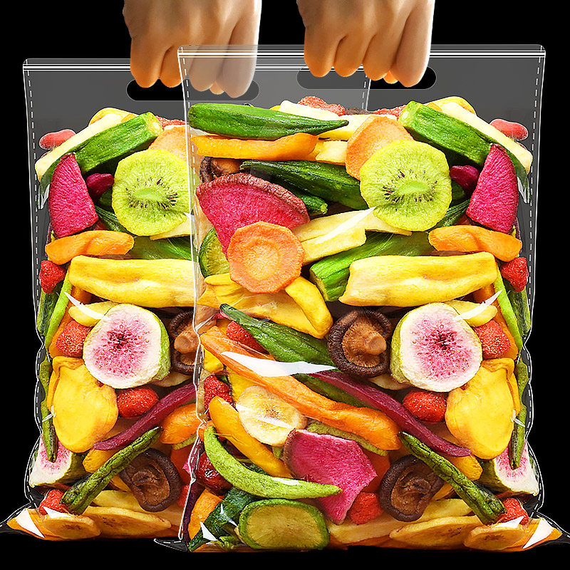 Comprehensive fruit and vegetable crisps fruits and vegetables dried shiitake mushroom okra mixed with assorted large bags of pregnant women and children's net red snacks
