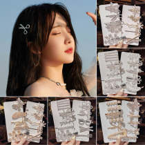 Liuhai hairclip female head hairclip two sides side hair head curtain clip bangs clip head card diamond Super fire hair card