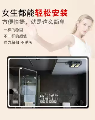 Bathroom mirror Smart LED light mirror Touch screen Toilet powder room anti-fog bathroom makeup mirror Makeup mirror wall hanging